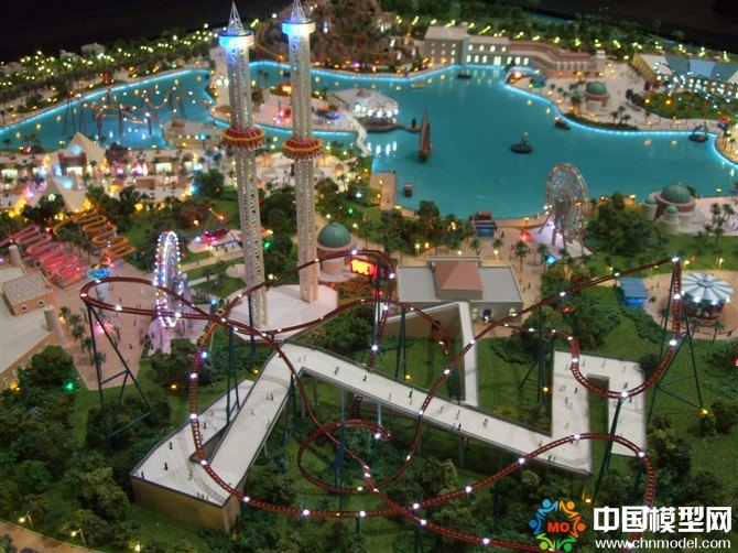 游樂場設備演示沙盤模型，燃氣安全事故演示沙盤模型