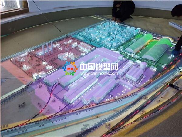 鋼鐵廠沙盤模型，投影電子沙盤