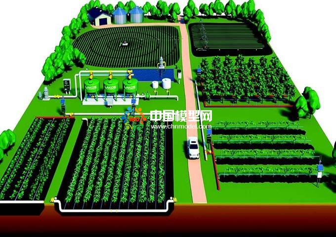 農業施肥沙盤模型，農業灌溉沙盤模型，植保機械模型