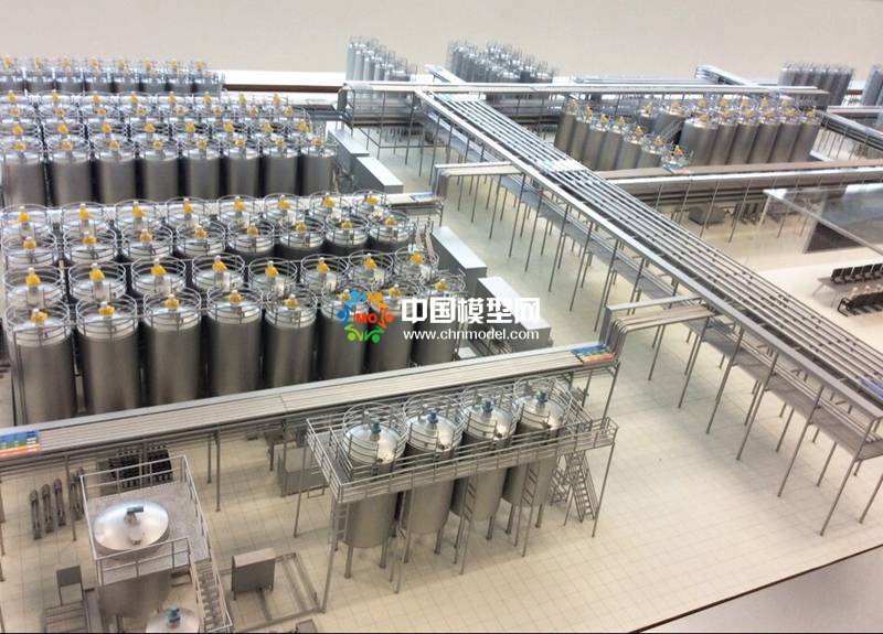 牛奶生產線模型，乳業生產線沙盤模型