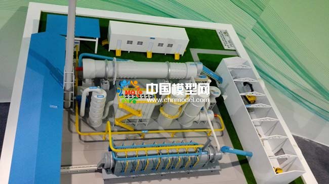 污染土壤修復沙盤模型，污泥處理模型