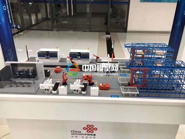 中國聯通RFID5G智慧物流解決方案沙盤模型