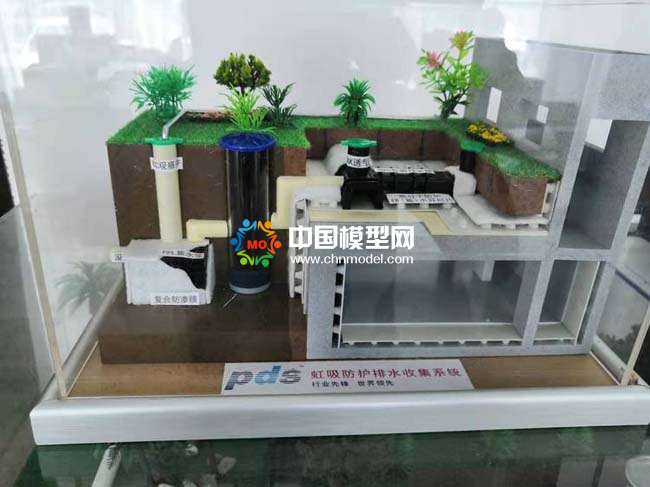 虹吸防護排水收集系統(tǒng)沙盤模型
