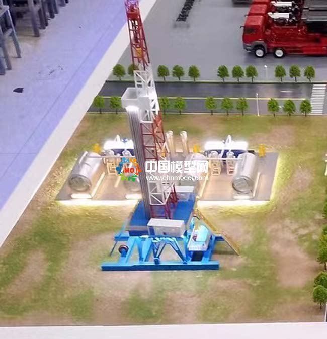 頁巖油開采沙盤模型