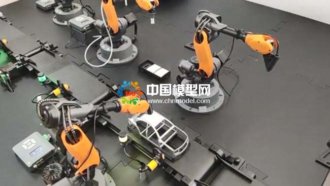 汽車智能制造激光焊接機器人模型沙盤