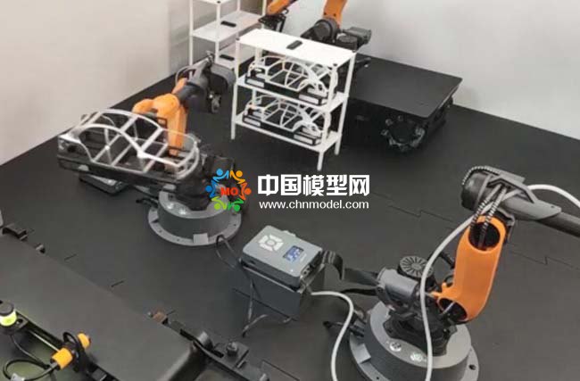 汽車智能制造激光焊接機器人模型沙盤