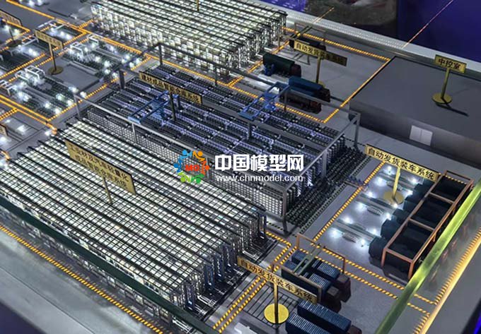 智能倉庫系統沙盤模型，自動發貨裝車系統沙盤模型