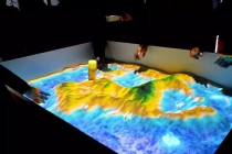 投影沙盤模型高大上，黑暗環境展示是硬傷